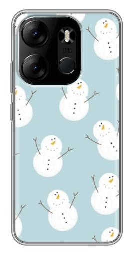 Чехол с принтом "Маленькие снеговики" для Tecno Spark Go 2023 (BF7)