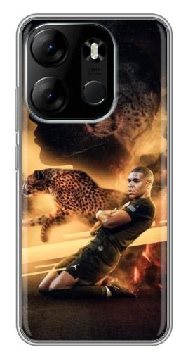 Чехол с принтом "Мбаппе пантера" для Tecno Spark Go 2023 (BF7)