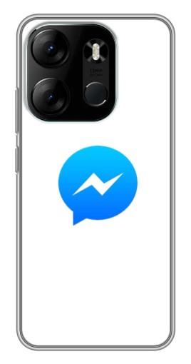 Силиконовый чехол с изображением "messenger logo" для Tecno Spark Go 2023 (BF7)