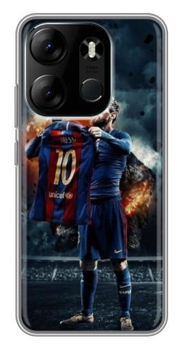 Чехол с печатью "Месси с футболкой" для Tecno Spark Go 2023 (BF7)