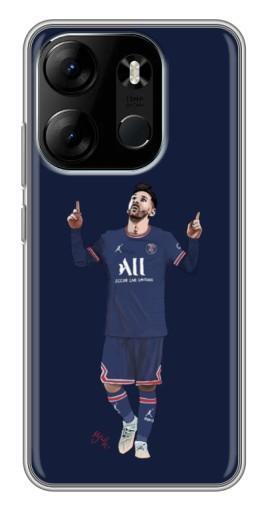 Чехол с картинкой "Месси в ПСЖ" для Tecno Spark Go 2023 (BF7)