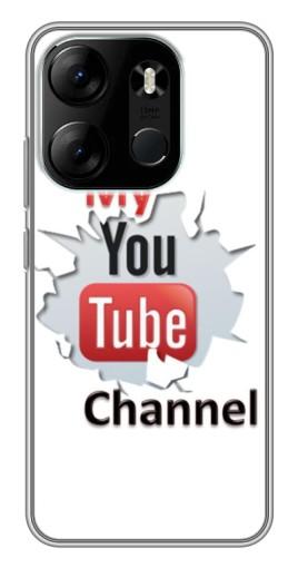 Чехол с картинкой "My YouTube" для Tecno Spark Go 2023 (BF7)