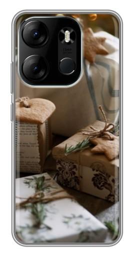 Силиконовый чехол с изображением "Нежные подарки" для Tecno Spark Go 2023 (BF7)