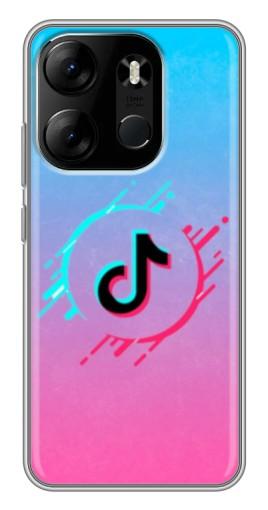 Силиконовый чехол с изображением "Нота ТикТок" для Tecno Spark Go 2023 (BF7)