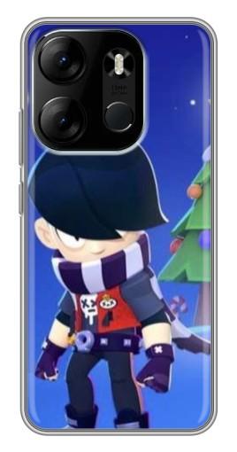 Чехол с картинкой "Новогодний Эдгард" для Tecno Spark Go 2023 (BF7)