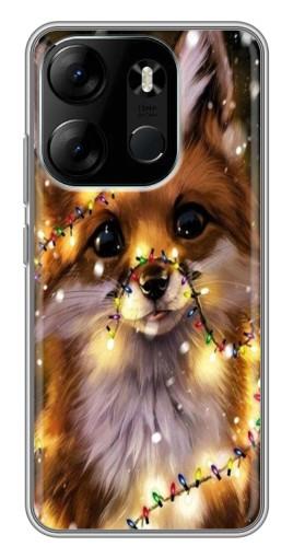 Чехол с печатью "Новогодний лесенок" для Tecno Spark Go 2023 (BF7)