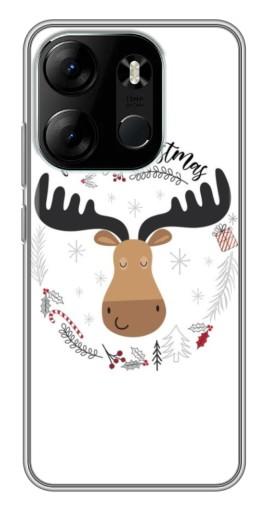 Чехол с печатью "Новогодний олень" для Tecno Spark Go 2023 (BF7)
