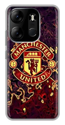 Чехол с картинкой "Огненный Манчестер" для Tecno Spark Go 2023 (BF7)