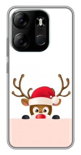 Чехол с принтом "Олень в шапке" для Tecno Spark Go 2023 (BF7)