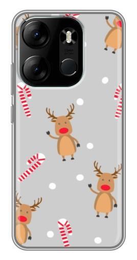 Чехол с принтом "Олени с конфетами" для Tecno Spark Go 2023 (BF7)