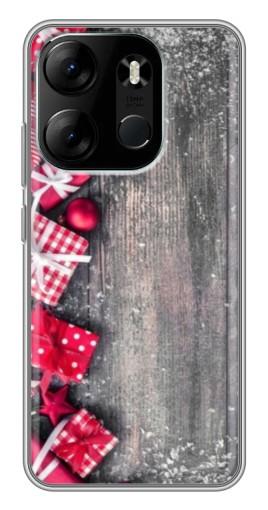 Силиконовый чехол с изображением "Подарочный фон" для Tecno Spark Go 2023 (BF7)