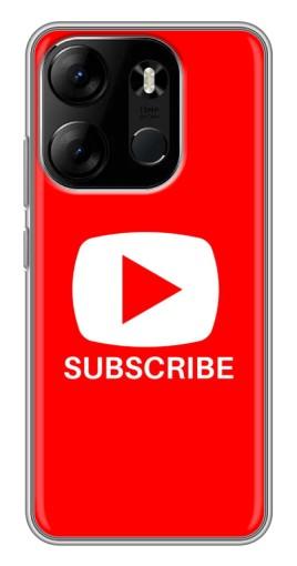 Чехол с принтом "Подписаться" для Tecno Spark Go 2023 (BF7)