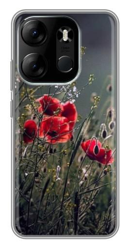 Чехол с картинкой "Поле цветов" для Tecno Spark Go 2023 (BF7)