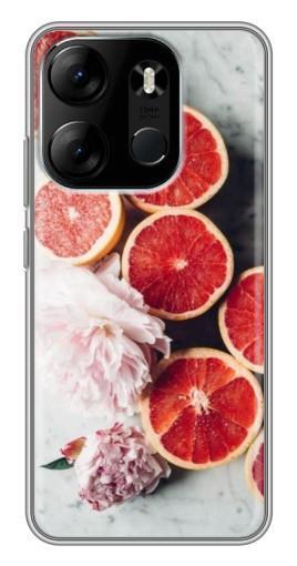 Чехол с печатью "Половинки грейпфрутов" для Tecno Spark Go 2023 (BF7)