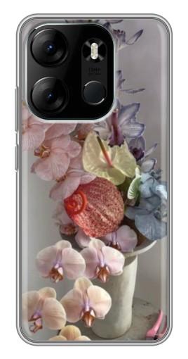 Чехол с картинкой "Разноцветные орхидеи" для Tecno Spark Go 2023 (BF7)