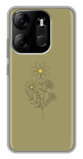 Чехол с печатью "Рисунок ромашка" для Tecno Spark Go 2023 (BF7)