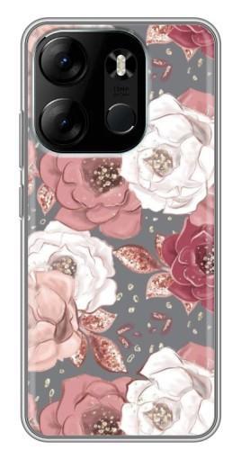 Чехол с печатью "Рисунок розы" для Tecno Spark Go 2023 (BF7)