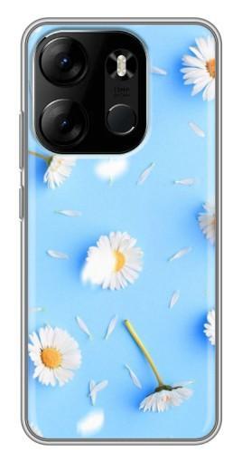 Чехол с печатью "Ромашковый фон" для Tecno Spark Go 2023 (BF7)