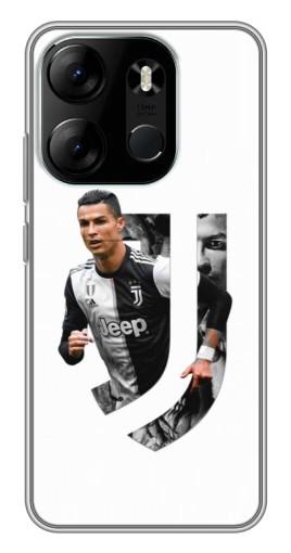 Силиконовый чехол с изображением "Роналду в Ювентусе" для Tecno Spark Go 2023 (BF7)