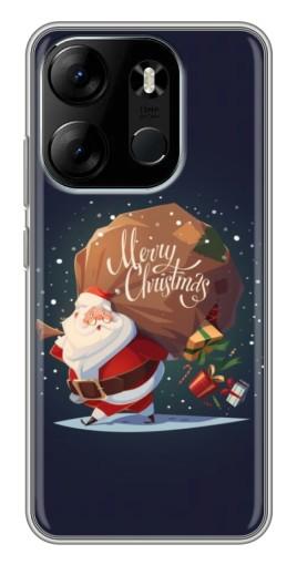 Чехол с картинкой "Санта с подарками" для Tecno Spark Go 2023 (BF7)