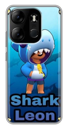 Силиконовый чехол с изображением "Shark Leon" для Tecno Spark Go 2023 (BF7)