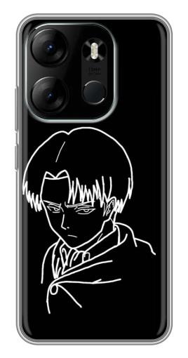 Силиконовый чехол с изображением "Силуэт Леви" для Tecno Spark Go 2023 (BF7)