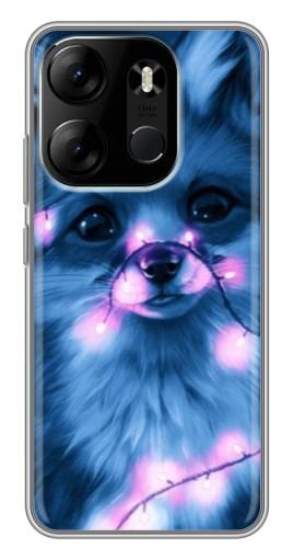 Чехол с принтом "Синяя лисичка" для Tecno Spark Go 2023 (BF7)