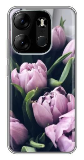 Чехол с картинкой "Сиреневые тюльпаны" для Tecno Spark Go 2023 (BF7)
