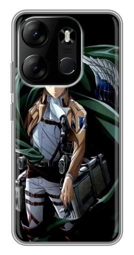 Силиконовый чехол с изображением "Солдат Леви" для Tecno Spark Go 2023 (BF7)