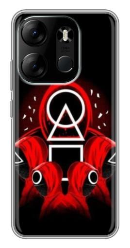 Чехол с принтом "Солдаты с игры кальмара" для Tecno Spark Go 2023 (BF7)