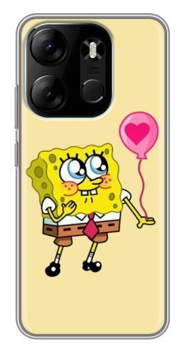 Чехол с картинкой "СпанчБоб с шариком" для Tecno Spark Go 2023 (BF7)