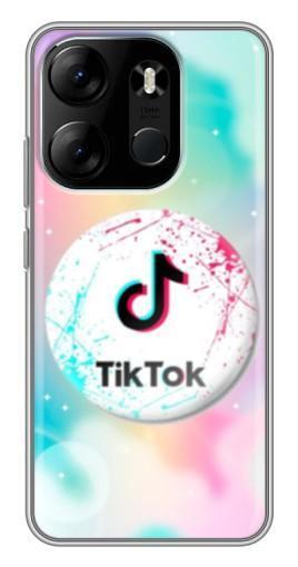 Силиконовый чехол с изображением "TikTok принт" для Tecno Spark Go 2023 (BF7)
