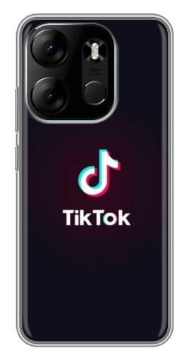 Чехол с печатью "TikTok темный" для Tecno Spark Go 2023 (BF7)