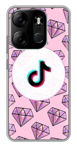 Чехол с печатью "тикток в диамантах" для Tecno Spark Go 2023 (BF7)