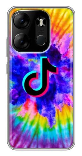 Чехол с принтом "TikTok в красках" для Tecno Spark Go 2023 (BF7)