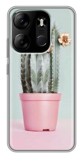 Чехол с картинкой "Цветущий кактус" для Tecno Spark Go 2023 (BF7)