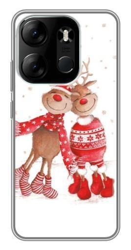 Чехол с принтом "Влюбленные олени" для Tecno Spark Go 2023 (BF7)