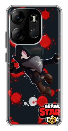 Силиконовый чехол с изображением "Ворон Бравл Старс" для Tecno Spark Go 2023 (BF7)