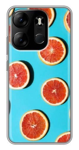 Чехол с печатью "Яркие грейпфруты" для Tecno Spark Go 2023 (BF7)