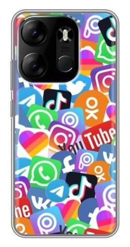 Чехол с картинкой "Яркие иконки" для Tecno Spark Go 2023 (BF7) Чехол с картинкой "Яркие иконки" для Tecno Spark Go 2023 (BF7)