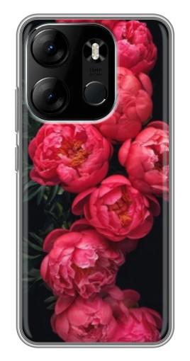 Чехол с принтом "Яркие пионы" для Tecno Spark Go 2023 (BF7)