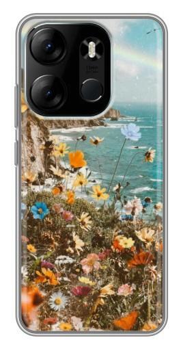 Чехол с печатью "Яркие полевые цветы" для Tecno Spark Go 2023 (BF7)