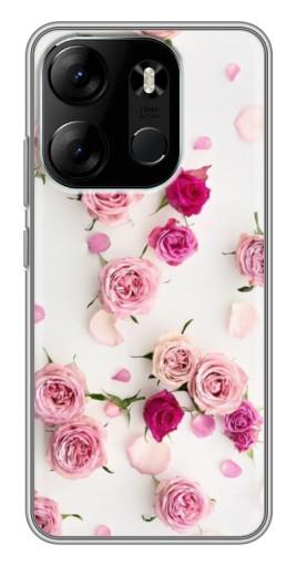Чехол с картинкой "Яркие розы" для Tecno Spark Go 2023 (BF7)