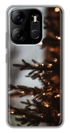 Чехол с печатью "Елка с гирляндой" для Tecno Spark Go 2023 (BF7)