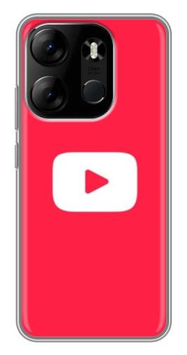 Чехол с печатью "YouTube Кнопка" для Tecno Spark Go 2023 (BF7)