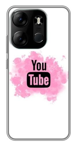 Чехол с печатью "Ютуб в дыму" для Tecno Spark Go 2023 (BF7)