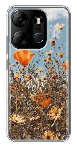 Чехол с картинкой "Желтые цветы" для Tecno Spark Go 2023 (BF7)