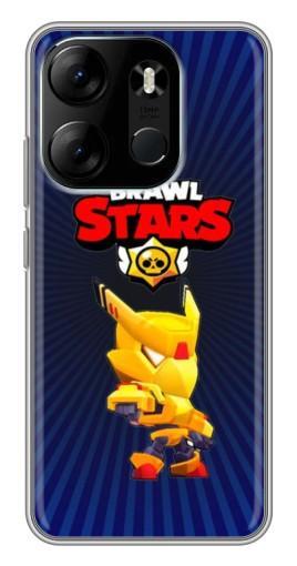 Чехол с принтом "Золотой ворон" для Tecno Spark Go 2023 (BF7)