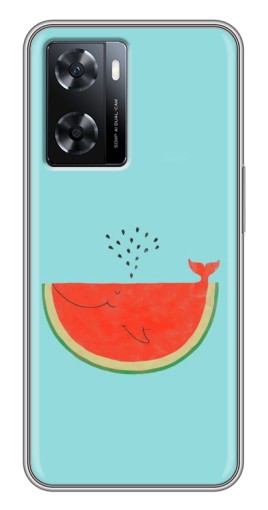 Силиконовый чехол с изображением "Арбуз кит" для Oppo a57s
