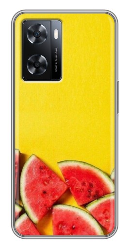Чехол с печатью "Арбузики на желтом" для Oppo a57s